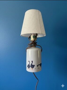 Vintage  Rosenthal Goose Lamp with Linen Shade